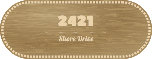 Beach House — personalized laser-cut wood sign template