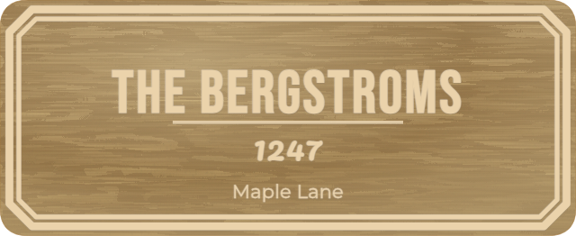 Family Number Plaque — personalized laser-cut wood sign template