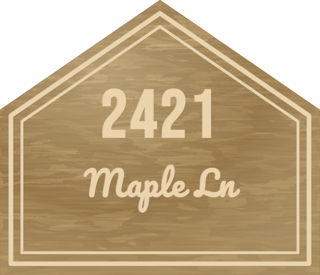 House Silhouette — personalized laser-cut wood sign template
