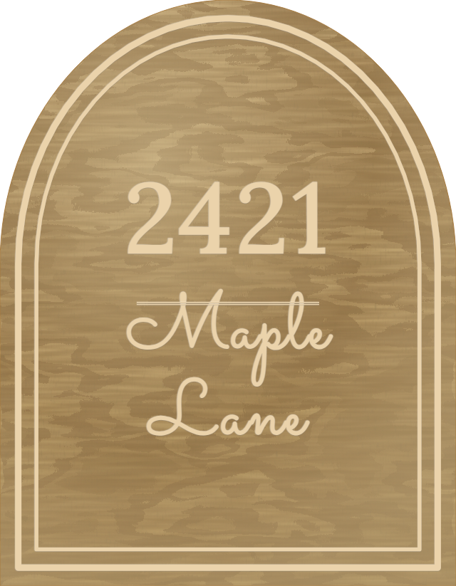 Farmhouse — personalized laser-cut wood sign template