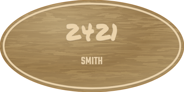 Mailbox Tag — personalized laser-cut wood sign template