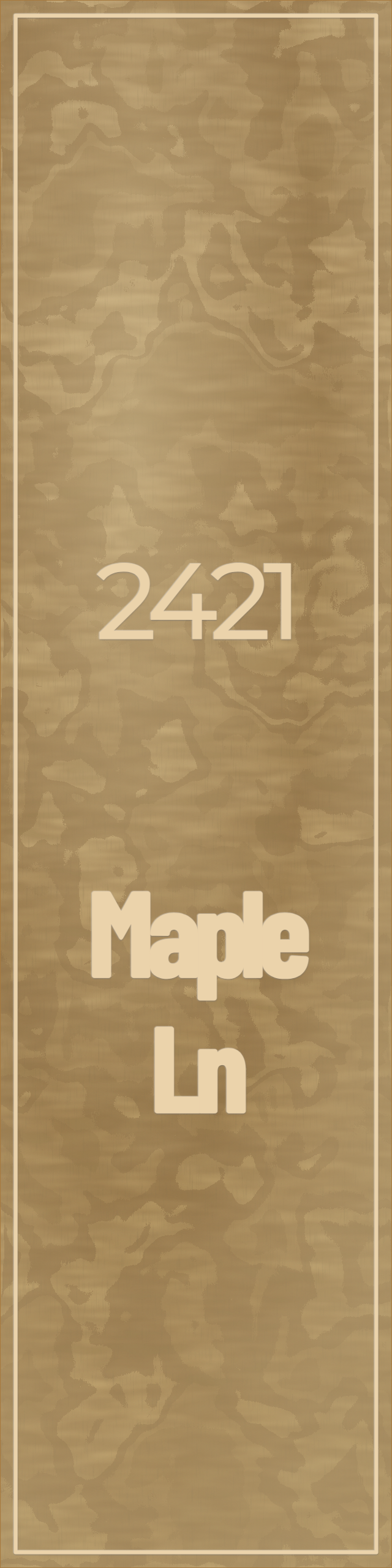 Modern Vertical — personalized laser-cut wood sign template