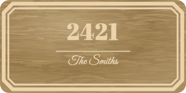 Victorian — personalized laser-cut wood sign template