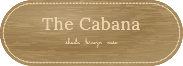 The Cabana — personalized laser-cut wood sign template