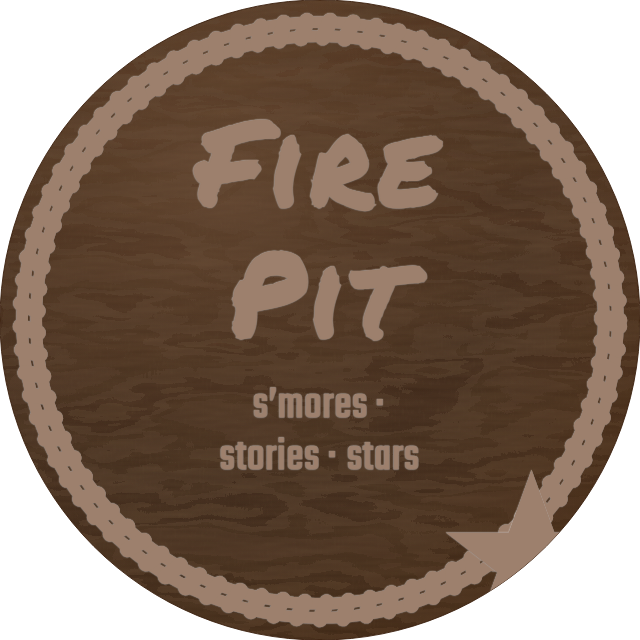 Fire Pit — personalized laser-cut wood sign template