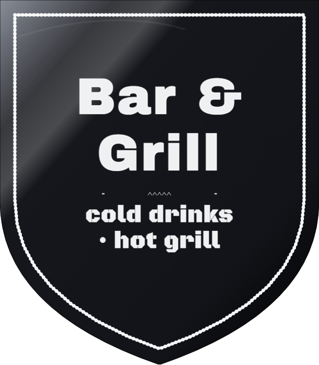 Backyard Bar & Grill — personalized laser-cut wood sign template