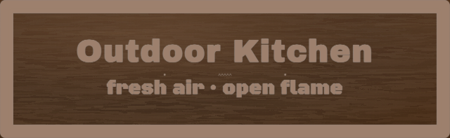 Outdoor Kitchen — personalized laser-cut wood sign template