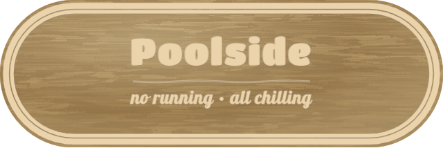 Poolside — personalized laser-cut wood sign template
