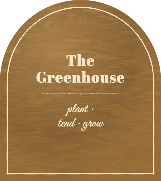 The Greenhouse — personalized laser-cut wood sign template