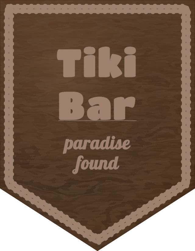 Tiki Bar — personalized laser-cut wood sign template