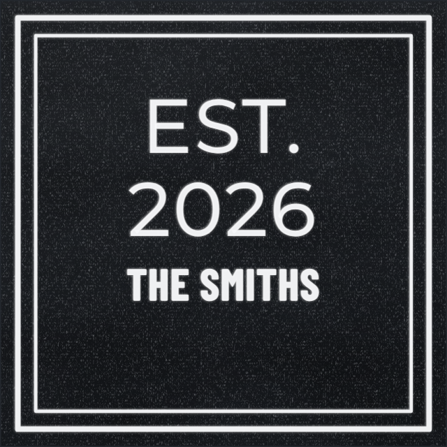 Est. Year Coaster — personalized laser-cut wood sign template