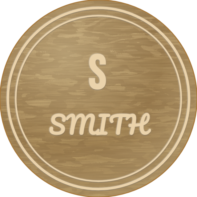 Monogram Coaster — personalized laser-cut wood sign template