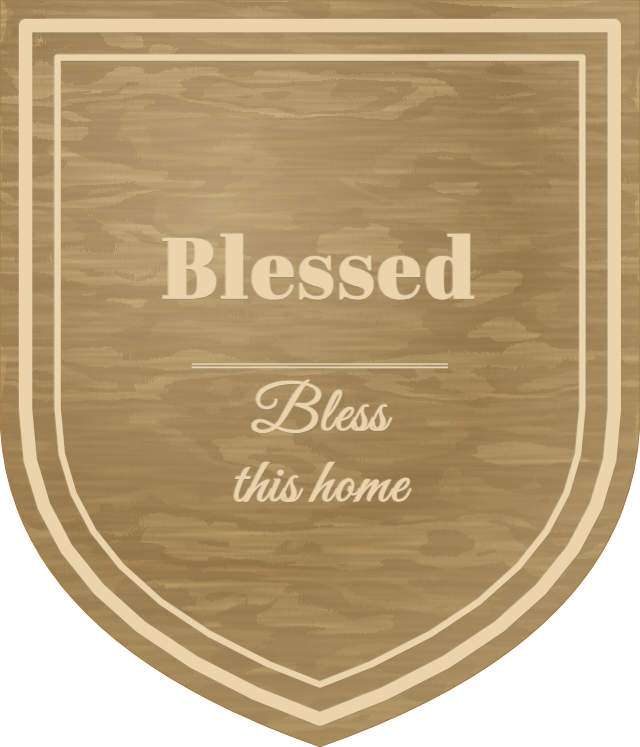 Blessed Home — personalized laser-cut wood sign template
