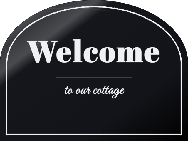 Cottage Welcome — personalized laser-cut wood sign template