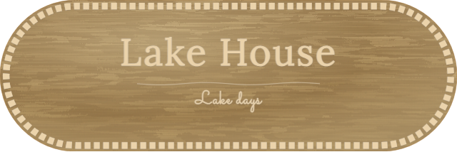 Lake House — personalized laser-cut wood sign template