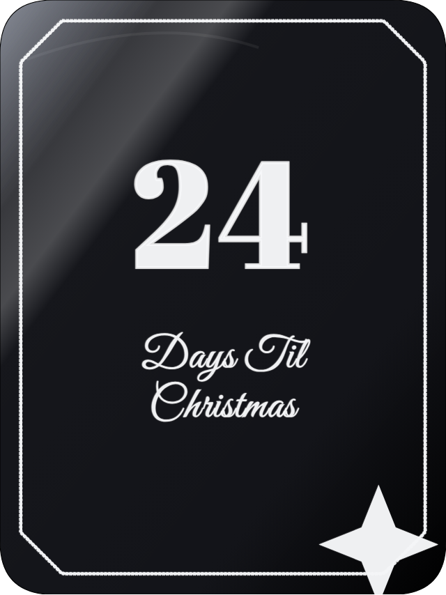 Advent Counter — personalized laser-cut wood sign template
