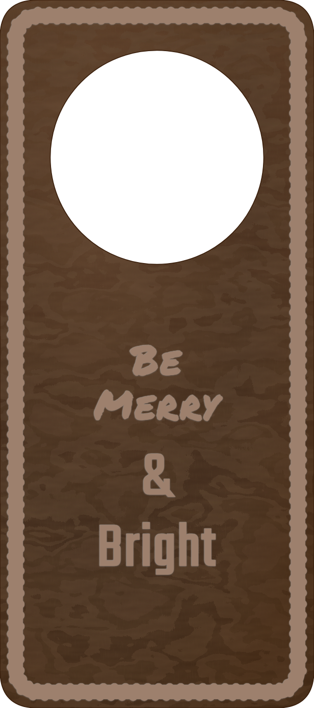 Be Merry & Bright — personalized laser-cut wood sign template