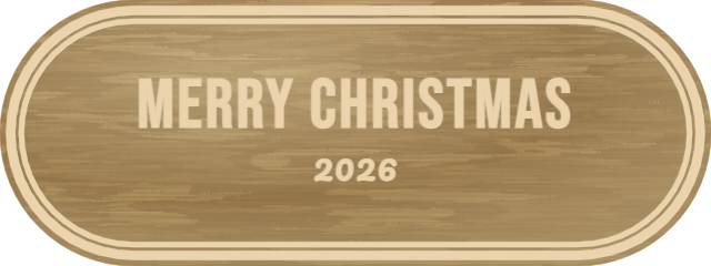 Merry Christmas (Year) — personalized laser-cut wood sign template