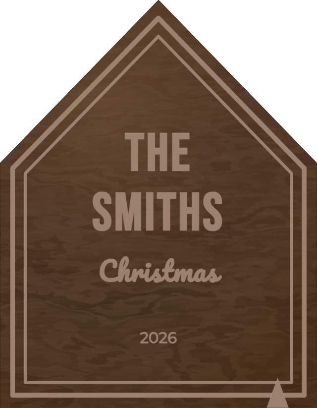 Christmas Tree (Family) — personalized laser-cut wood sign template