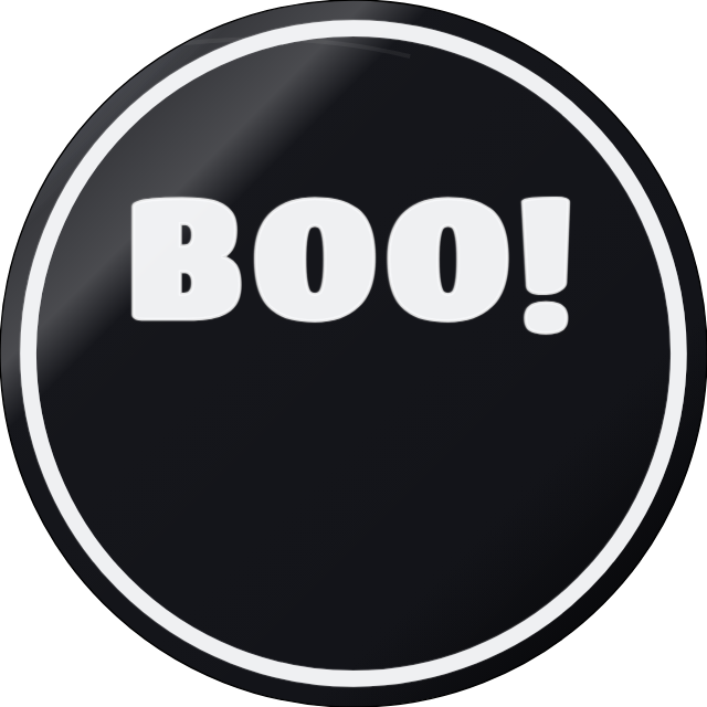 BOO! — personalized laser-cut wood sign template