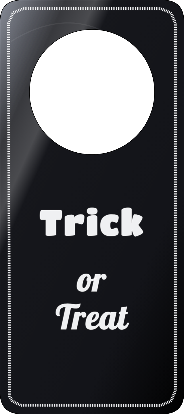 Trick or Treat — personalized laser-cut wood sign template