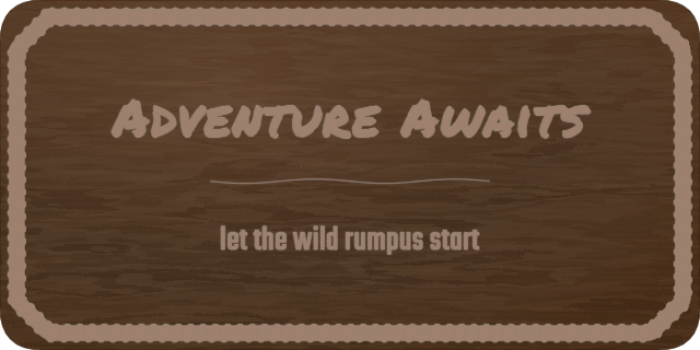 Adventure Awaits — personalized laser-cut wood sign template