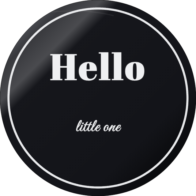 Hello Little One — personalized laser-cut wood sign template