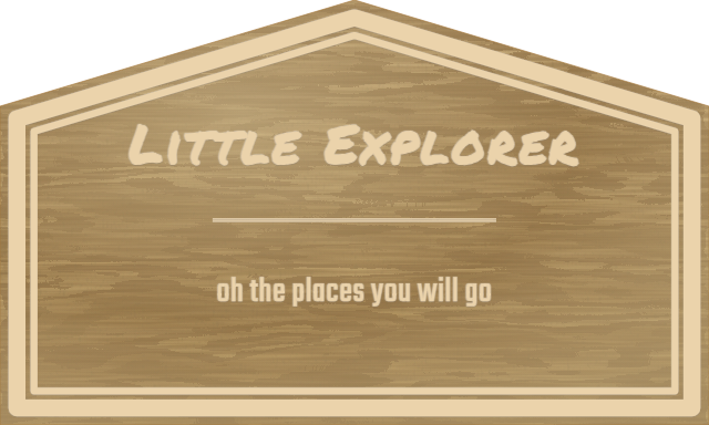Little Explorer — personalized laser-cut wood sign template