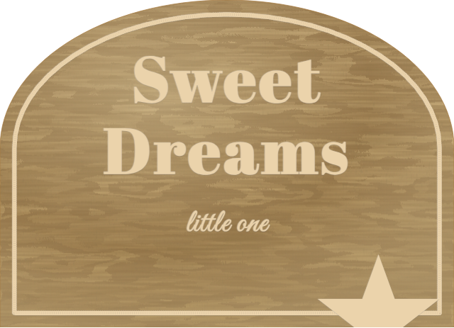 Sweet Dreams — personalized laser-cut wood sign template