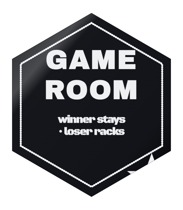 Game Room — personalized laser-cut wood sign template