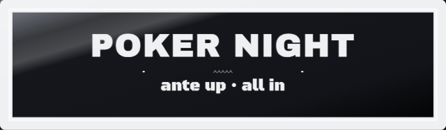 Poker Night — personalized laser-cut wood sign template