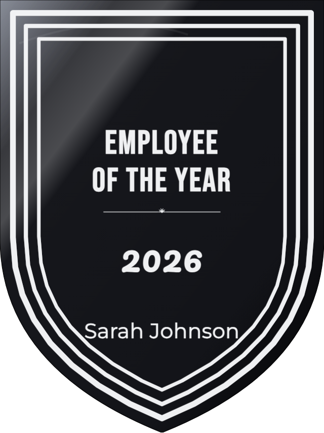 Award — personalized laser-cut wood sign template