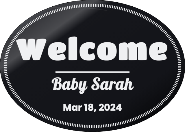 Baby / Birth — personalized laser-cut wood sign template