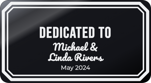 Dedication — personalized laser-cut wood sign template