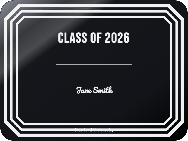 Graduation — personalized laser-cut wood sign template