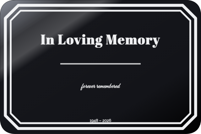 In Loving Memory — personalized laser-cut wood sign template