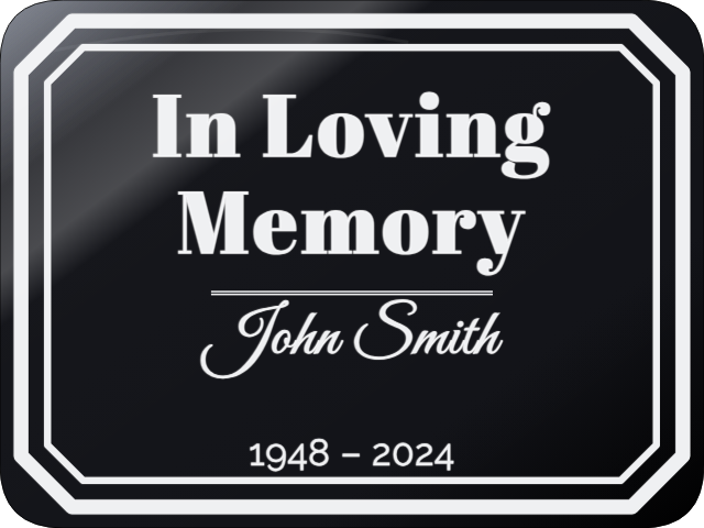 Memorial — personalized laser-cut wood sign template