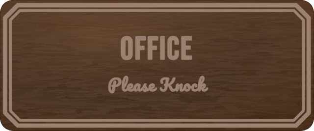 Office Door Plaque — personalized laser-cut wood sign template