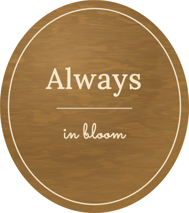 Always in Bloom — personalized laser-cut wood sign template