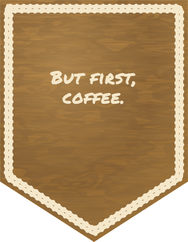 Coffee Bar — personalized laser-cut wood sign template