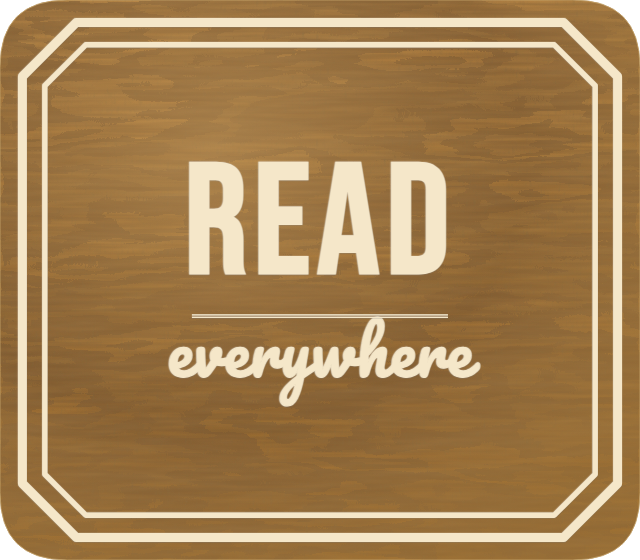 Read Everywhere — personalized laser-cut wood sign template