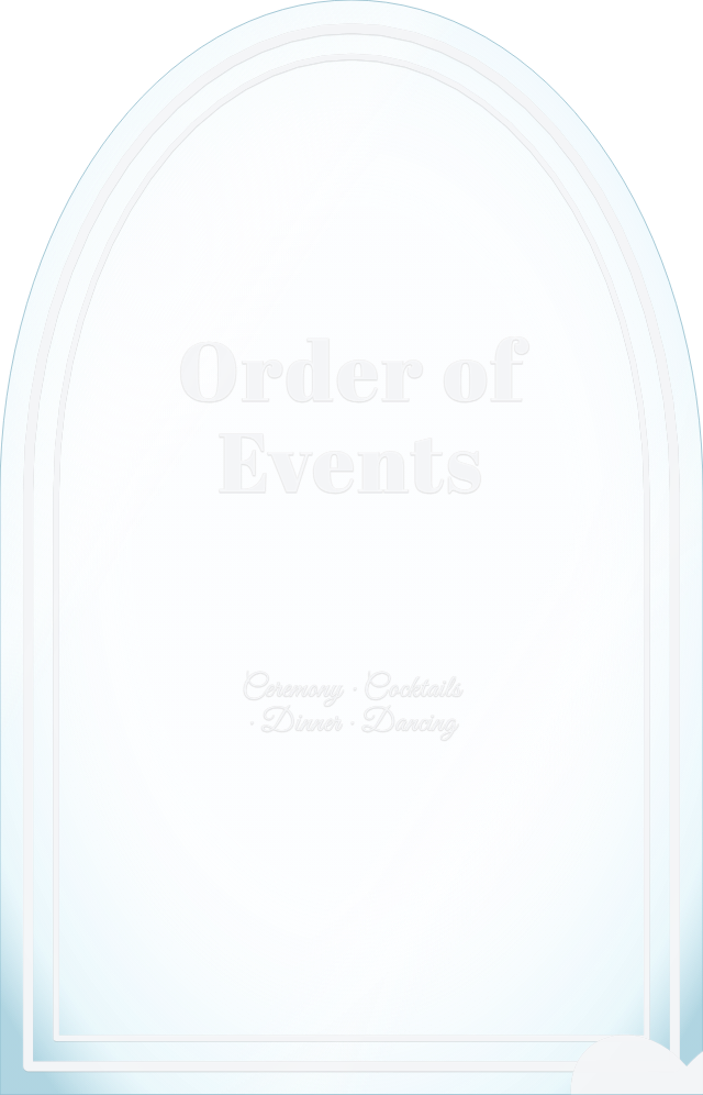Order of Events — personalized laser-cut wood sign template