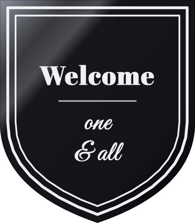 Welcome One & All — personalized laser-cut wood sign template