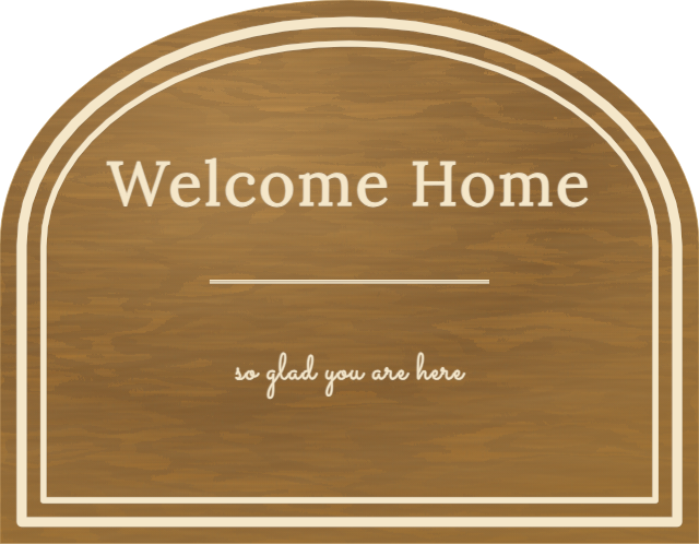 Welcome Home Arch — personalized laser-cut wood sign template