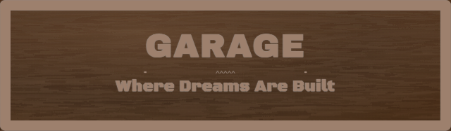 Garage — personalized laser-cut wood sign template