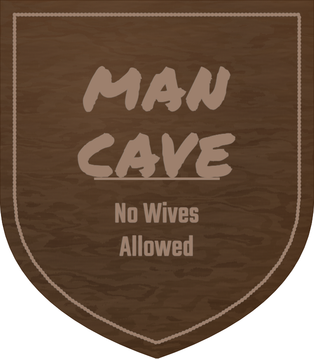 Man Cave — personalized laser-cut wood sign template